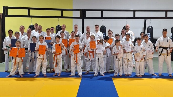 Karate examengroep van Yanagi Dojo.