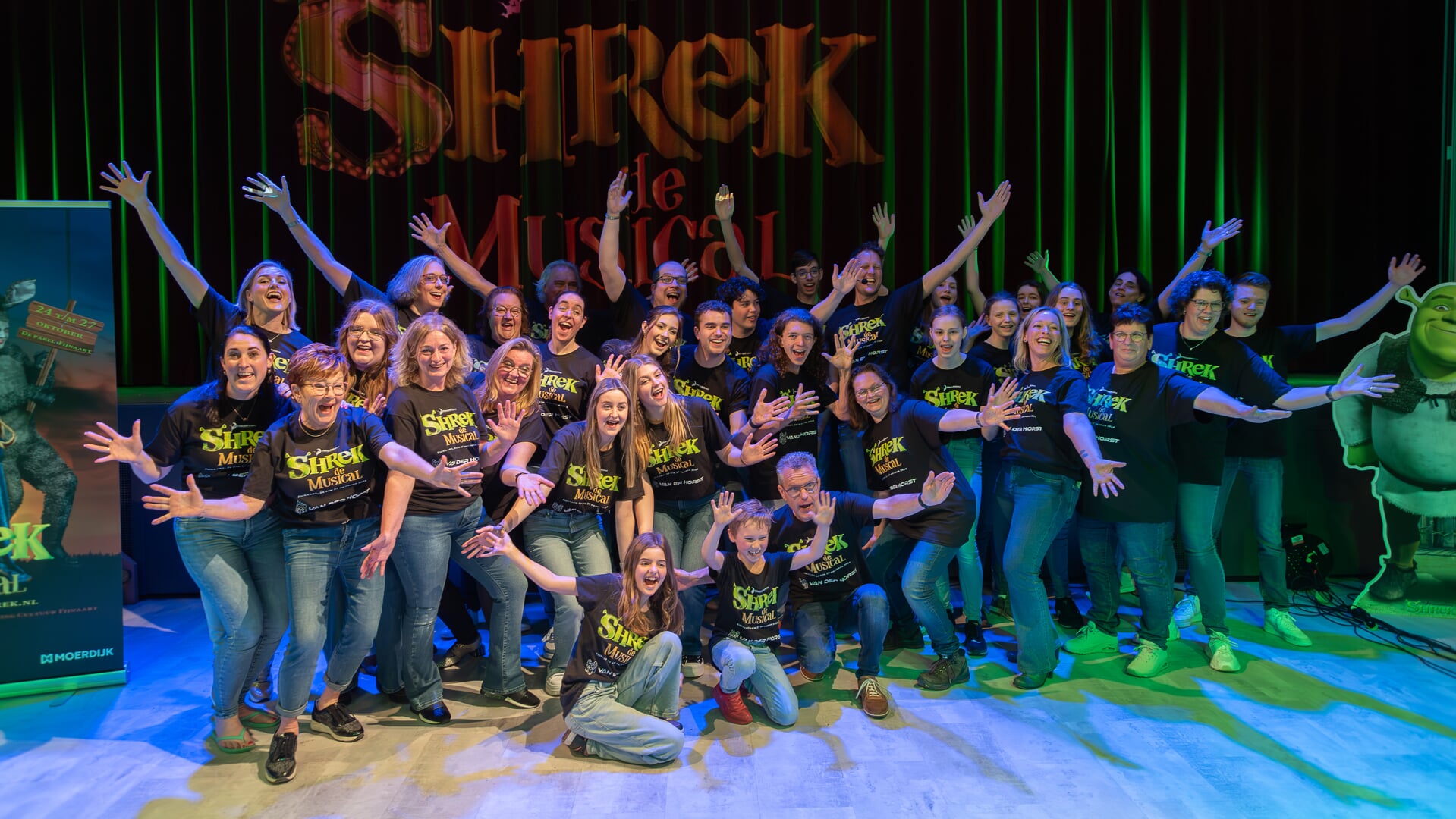 De cast en crew van Shrek de Musical. 