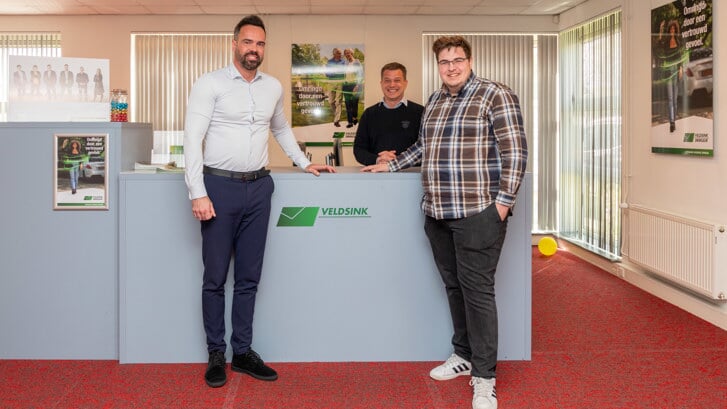 Gerard, Jeroen en Dani op het kantoor van Veldsink Advies in Bergen op Zoom.
