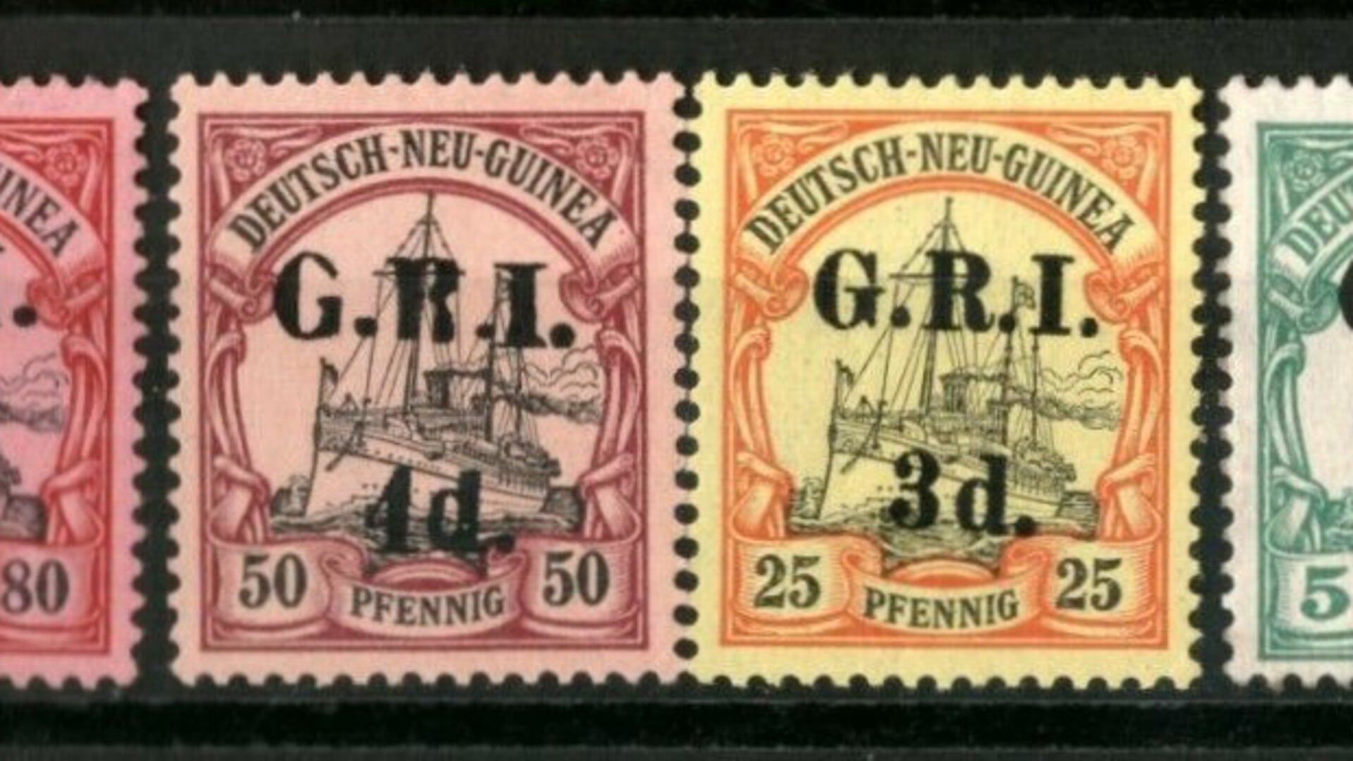 Postzegels Britse bezetting Nieuw Guinea