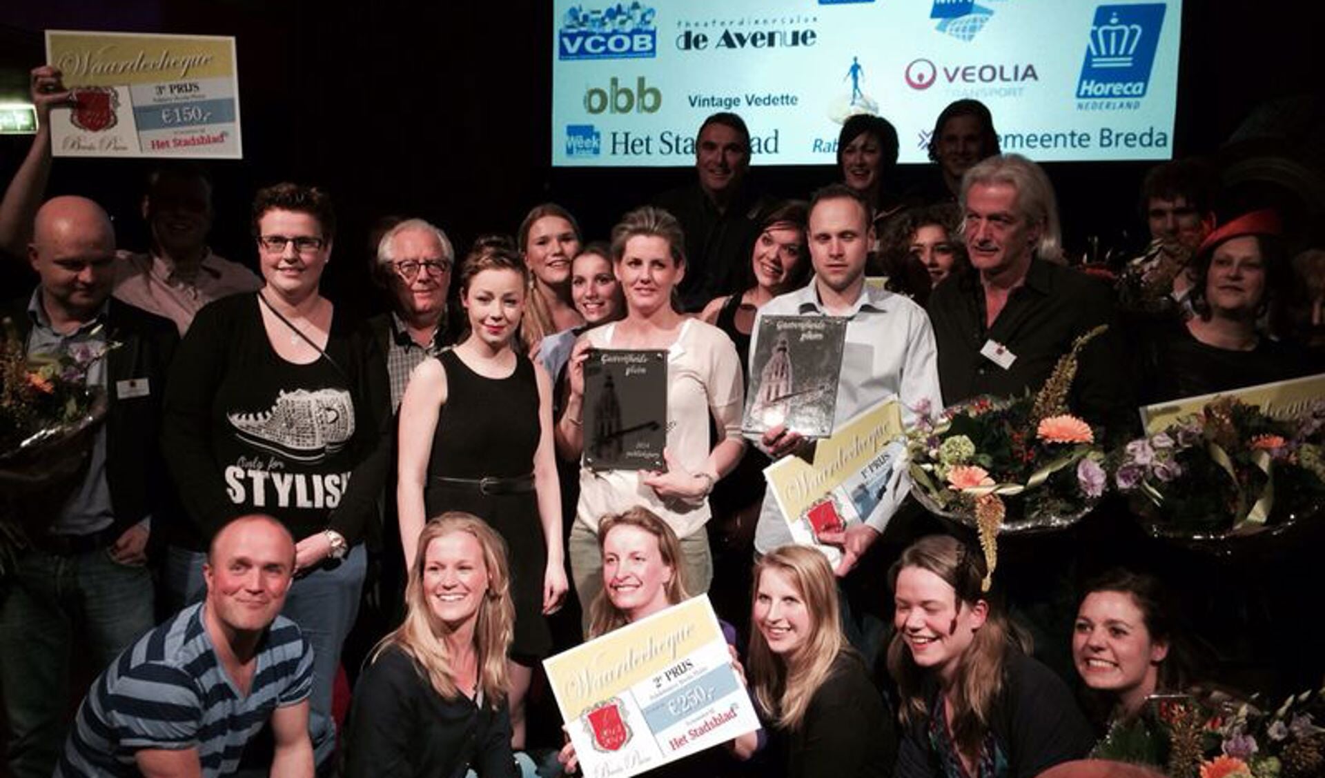 De winnaars van de Breda Pluim 2014. foto André Pleur