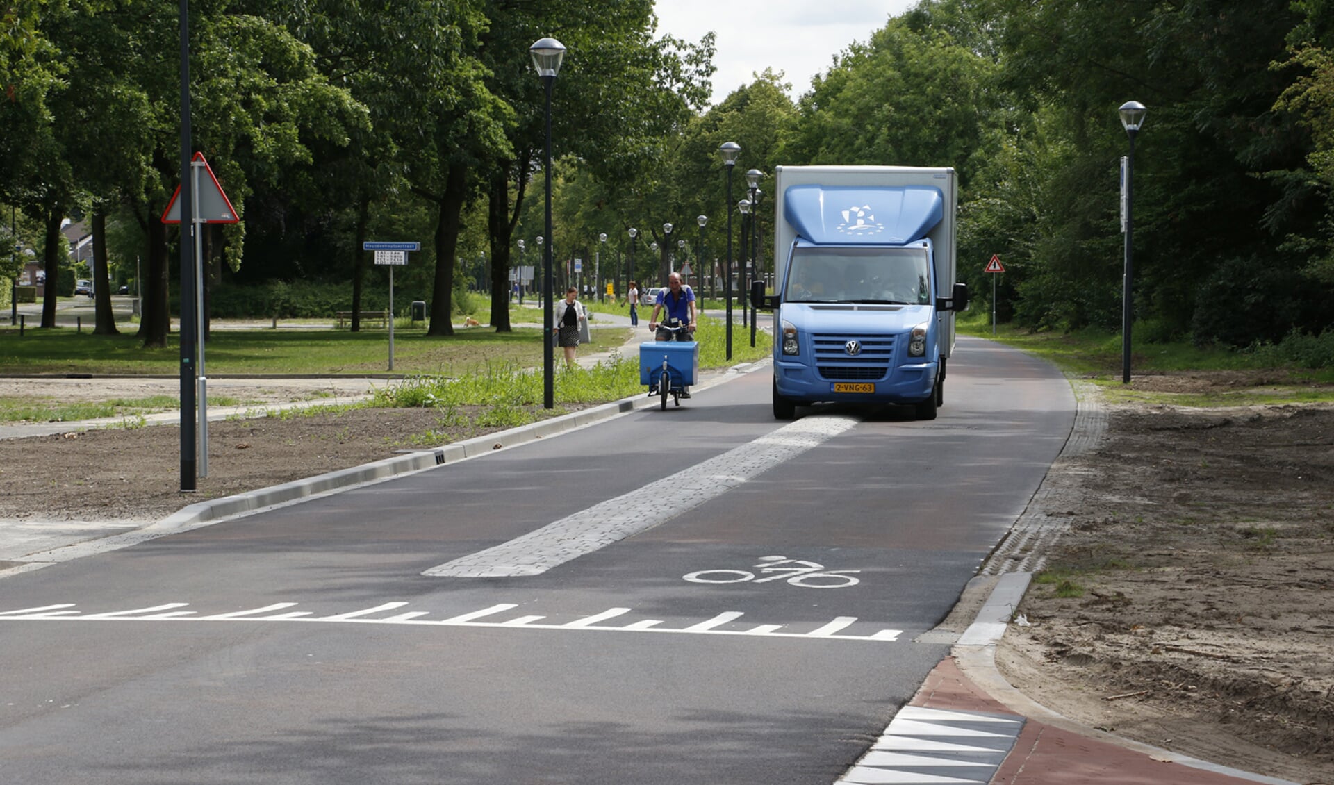 De Heusdenhoutsestraat is omgevormd tot fietsstraat.