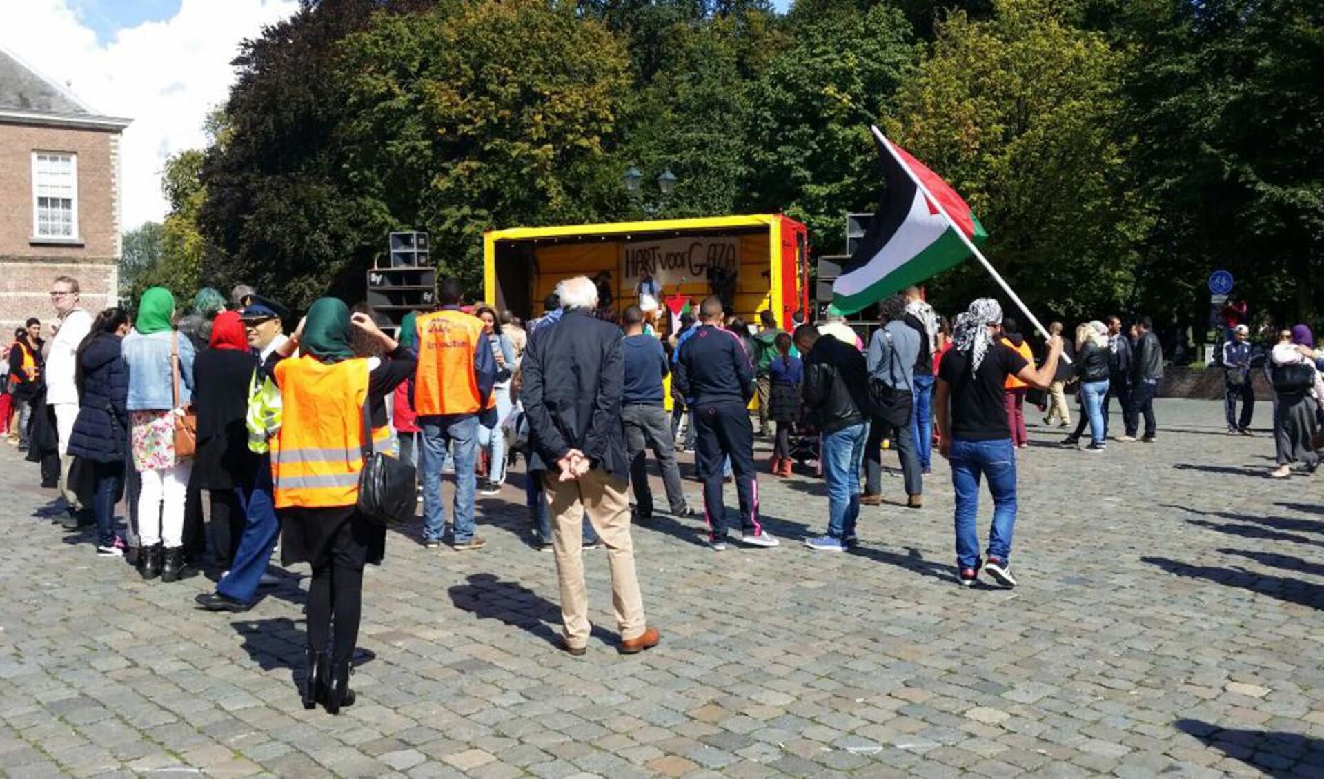 Demonstratie Hart voor Gaza op het Kasteelplein.