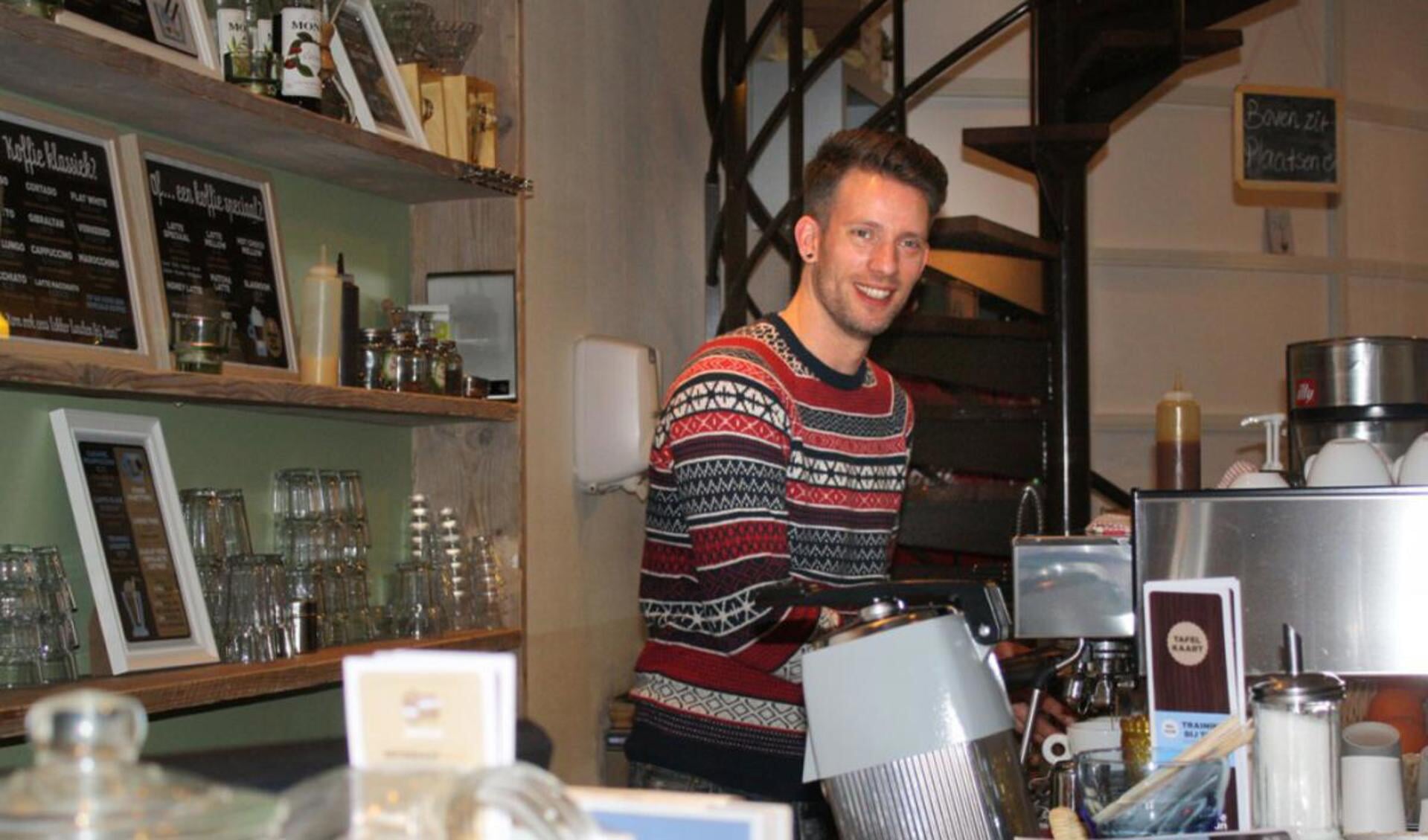 Koffie bij Teun. foto Henriette van der Meer