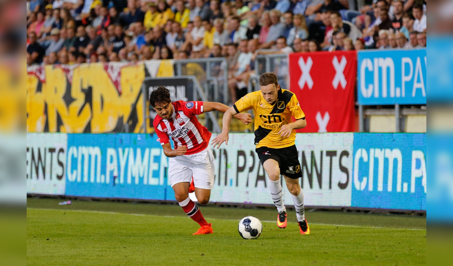 NAC speelt met 1-1 gelijk tegen Jong PSV, de koploper op dat moment.