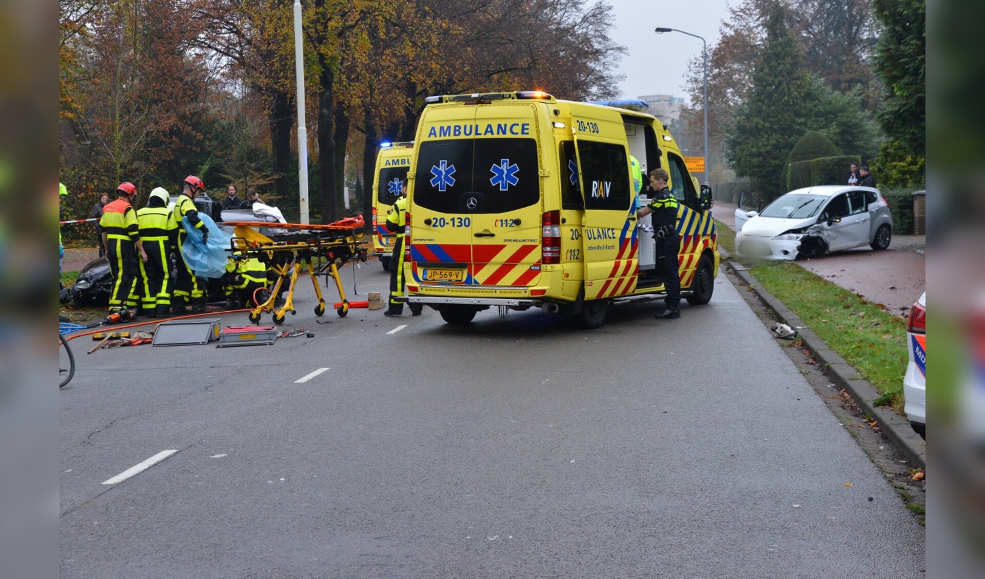 Vier gewonden bij een ongeval op de Heerbaan.