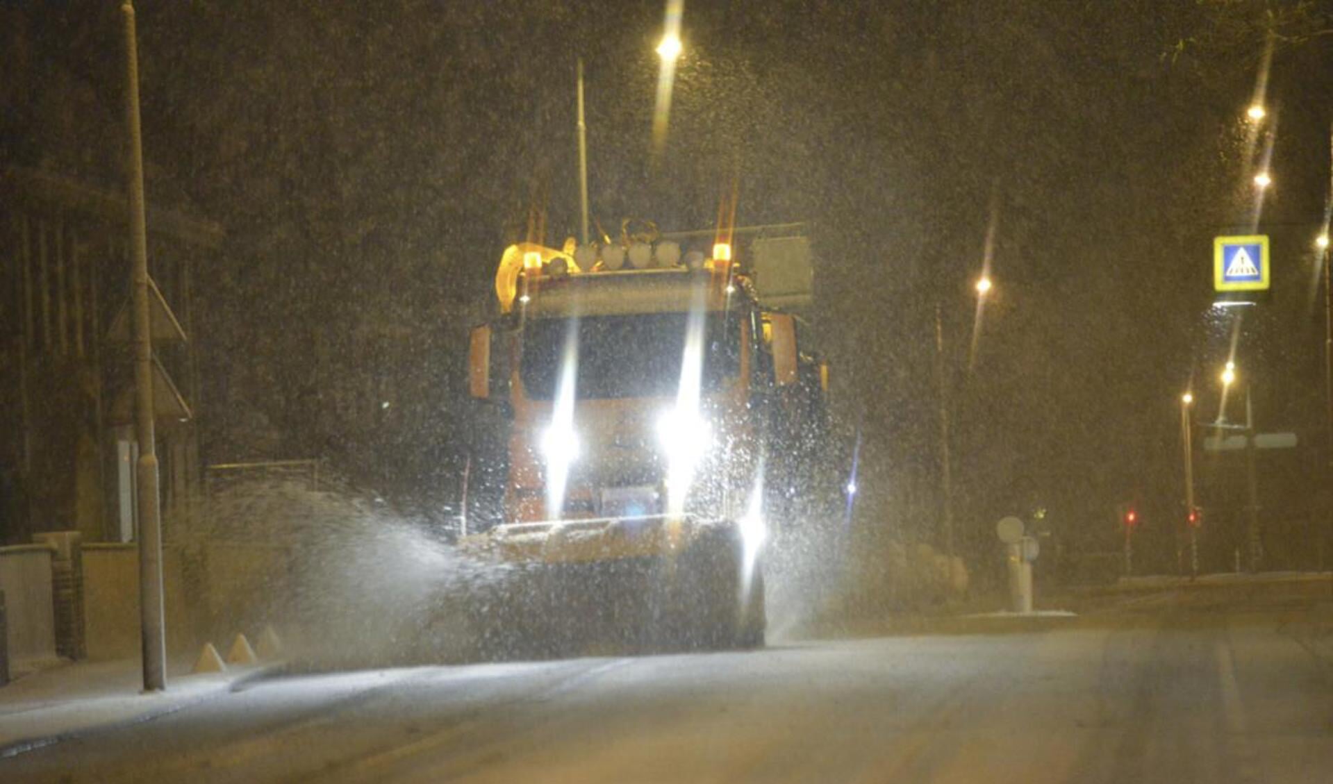 De eerste sneeuw sinds bijna twee jaar in Breda.