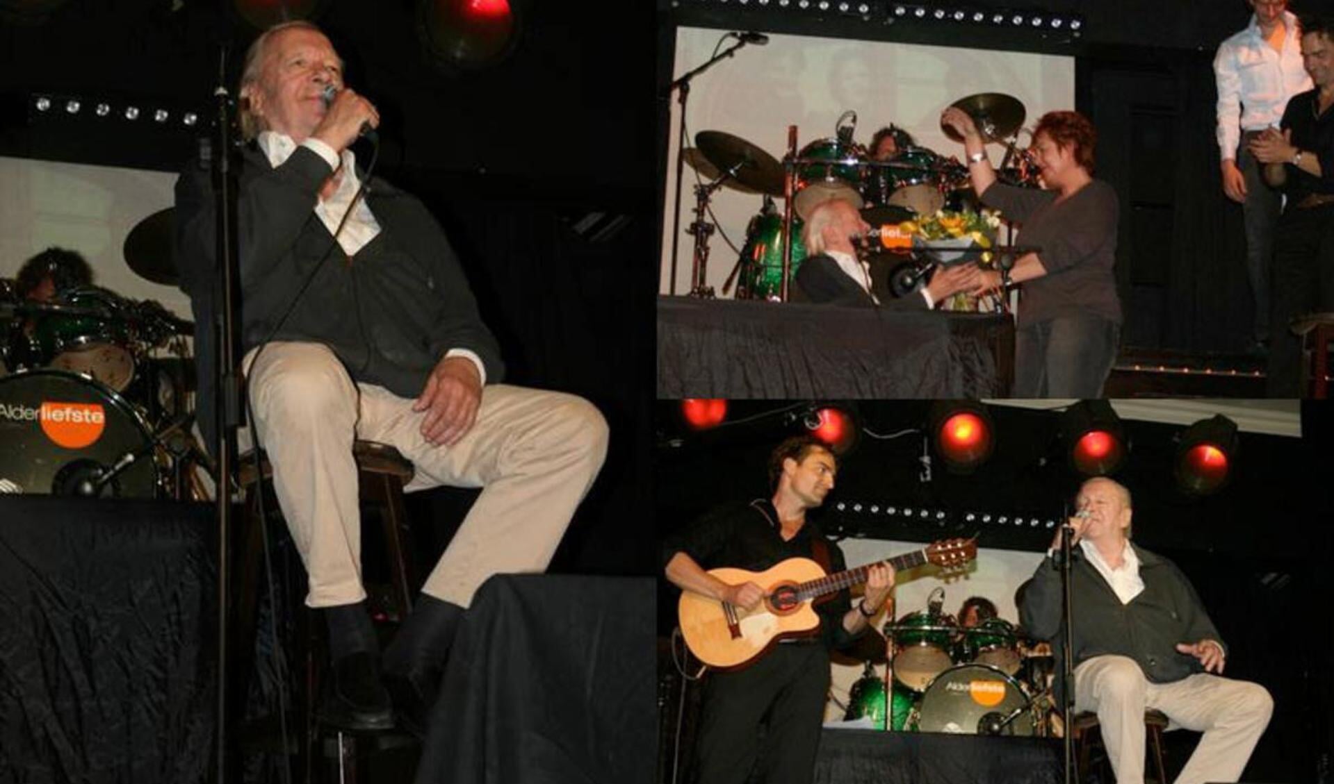 Ramses Shaffy tijdens een van zijn laatste optredens. Hij was 28 september 2008 in De Avenue in Breda. foto's Karin van der Gaast