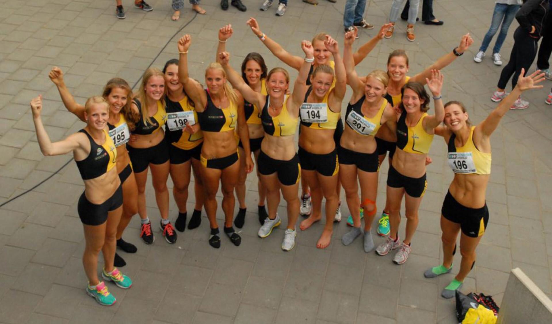 Vrouwenteam Sprint kampioen NK teams 2014. foto Bas Geerts