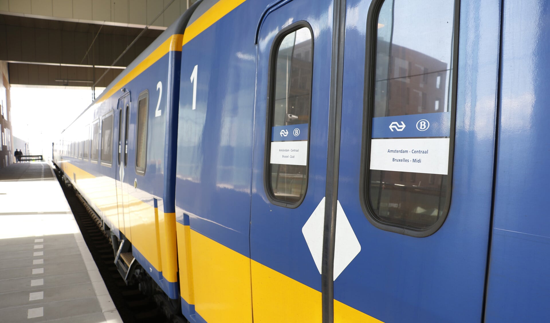 Een van de laatste testritten tussen Breda en Antwerpen met de IC Brussel, donderdag 29 maart 2018.