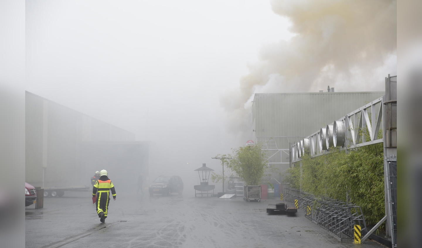Brand bij het gebouw van De Faam, donderdag 22 december 2016.