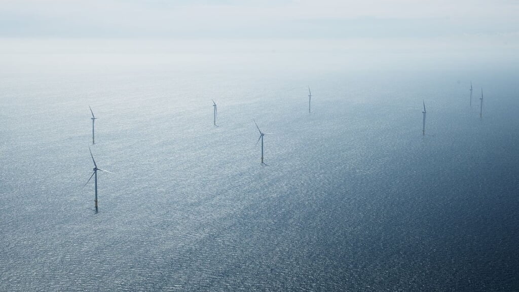 Het 112 vierkante meter grote windpark in de Noordzee heeft 94 windturbines.