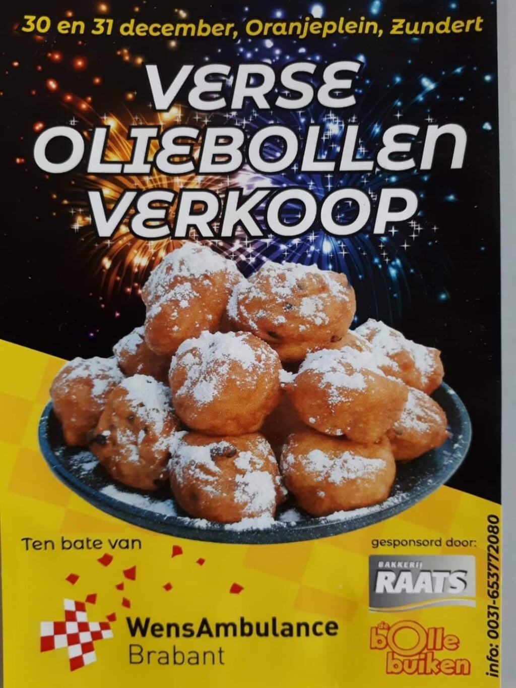 Oliebollen verkoop voor Stichting Wensambulance Brabant