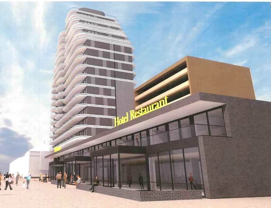 Een beeld van de plannen voor hotel restaurant Britannia.