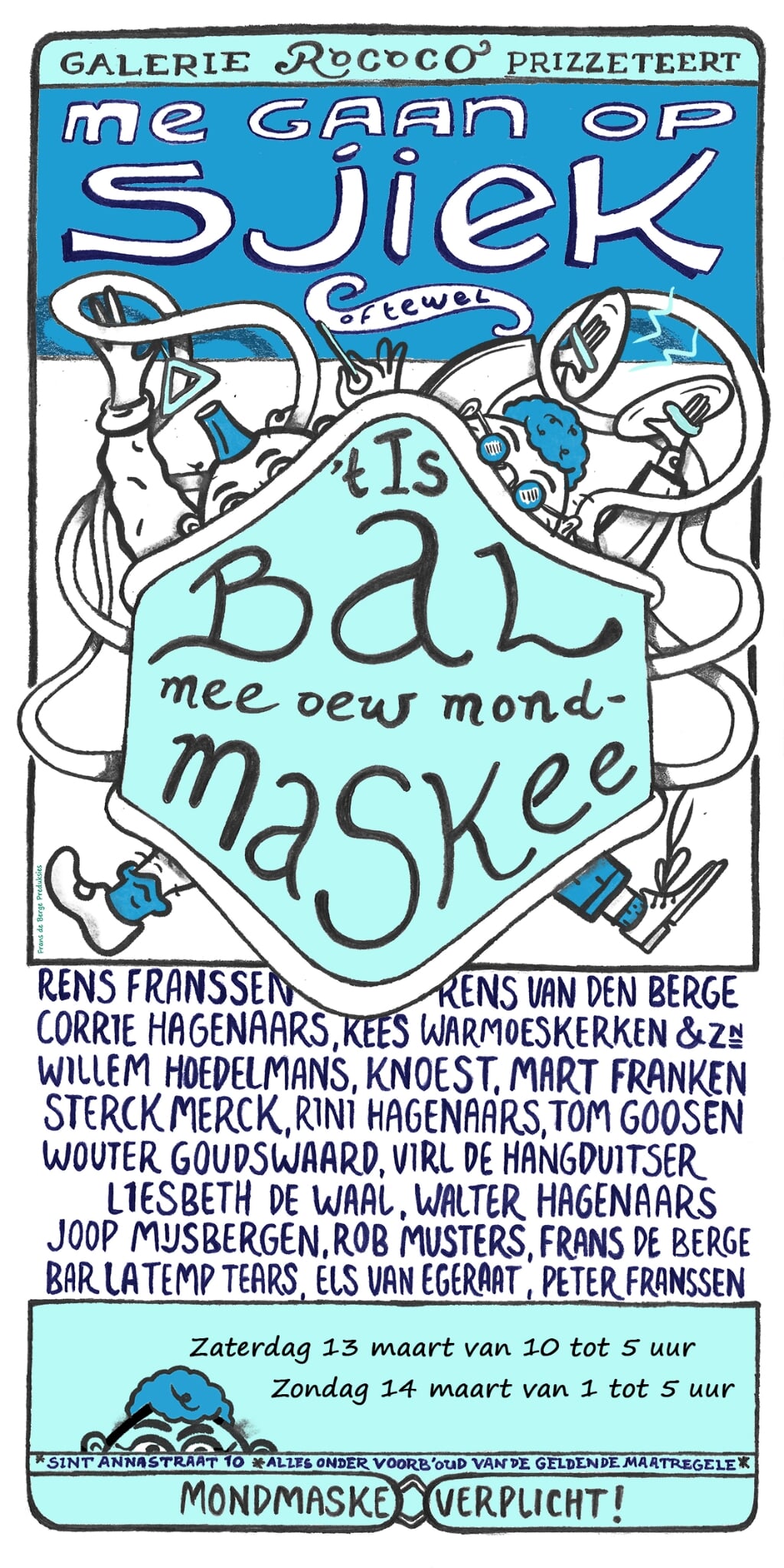 het affiche van het Bal (mond)Maskee