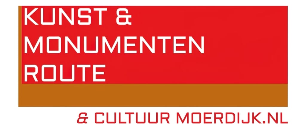Het nieuwe logo van de Kunst en Monumenten Route dat dit jaar veelvuldig te zien zal zijn