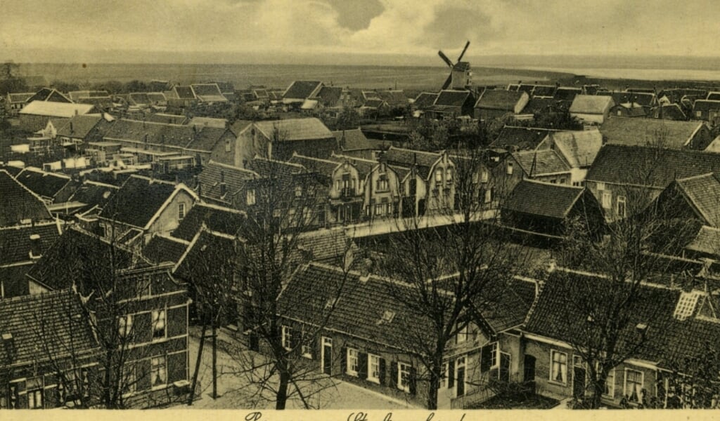 Een panorama van het dorp vanaf de kerktoren. 