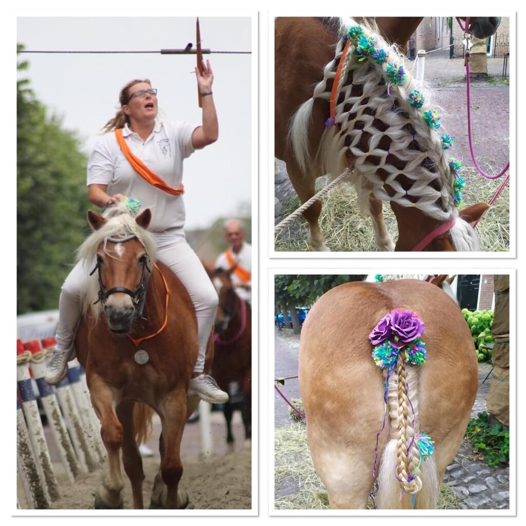 Inge van den Dries, 2de bij t mooist versierde paard.