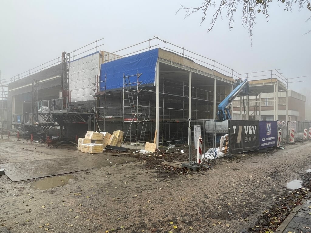 De nieuwbouw van ALDI bij winkelcentrum Dauwendaele, december 2022