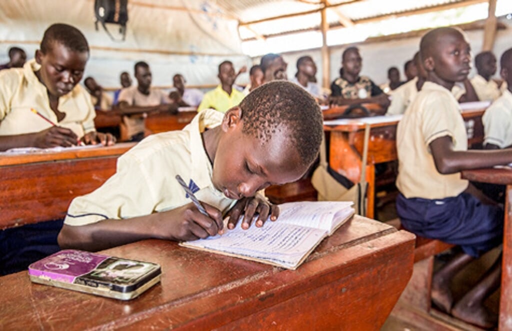 Schoolklas in Oeganda.