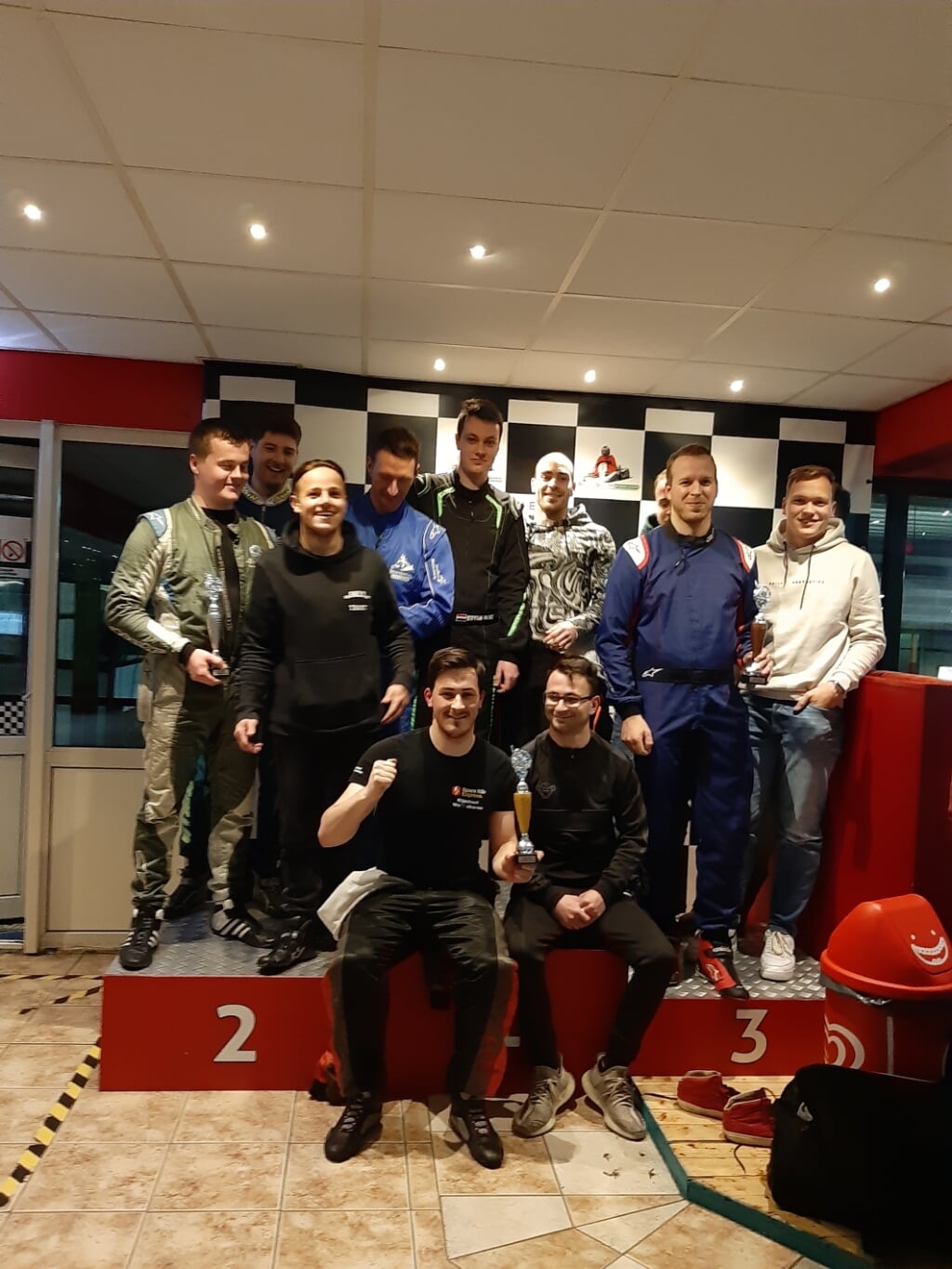 Podium Zeeuws Indoor Kart-kampioenschap