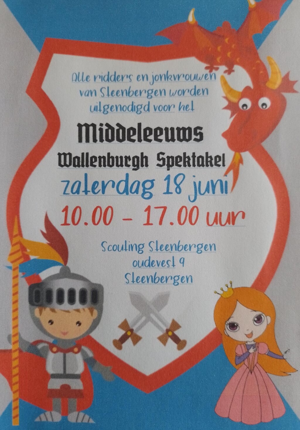 Flyer Middeleeuws Wallenburgh Spektakel