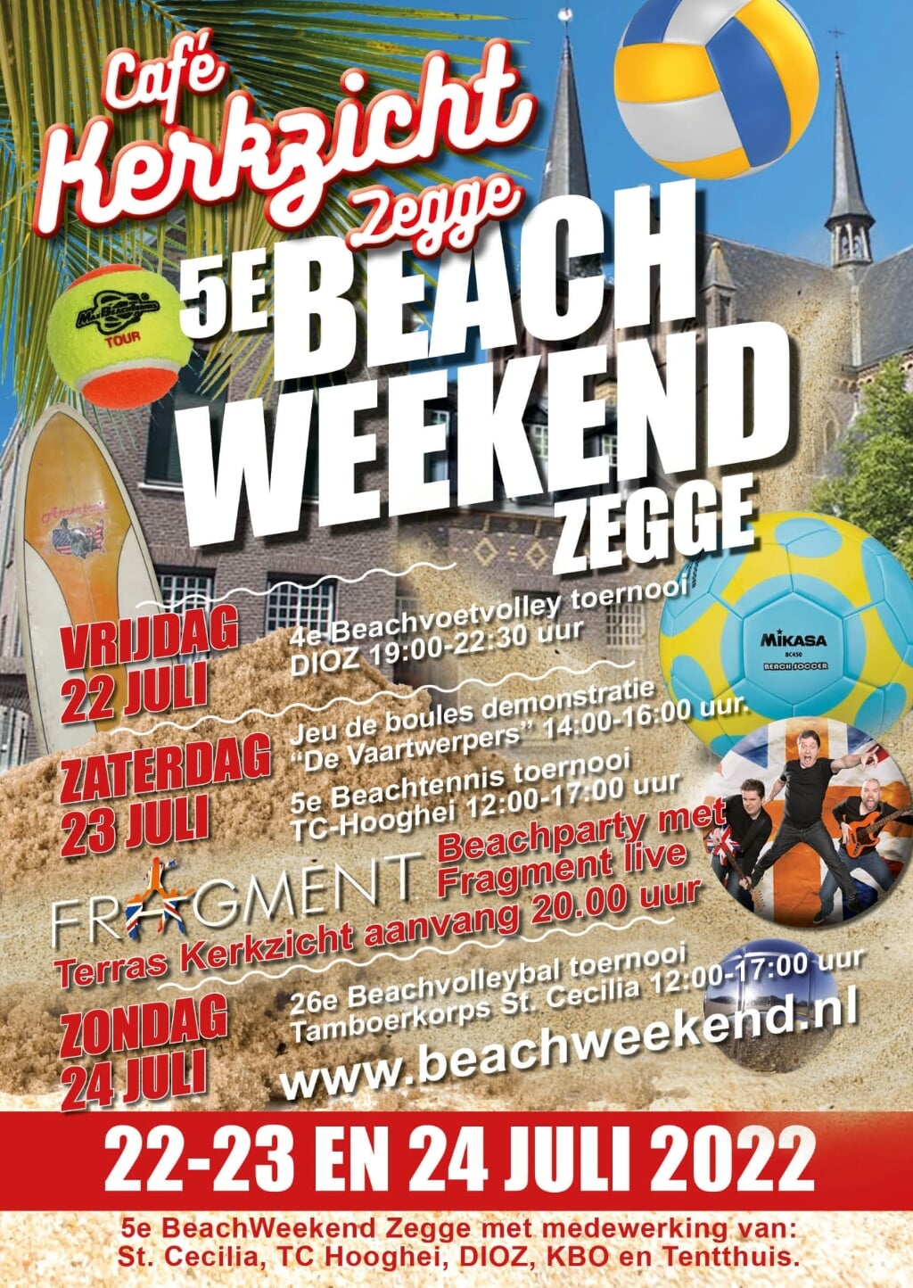 Het programma van het beachweekend 2022