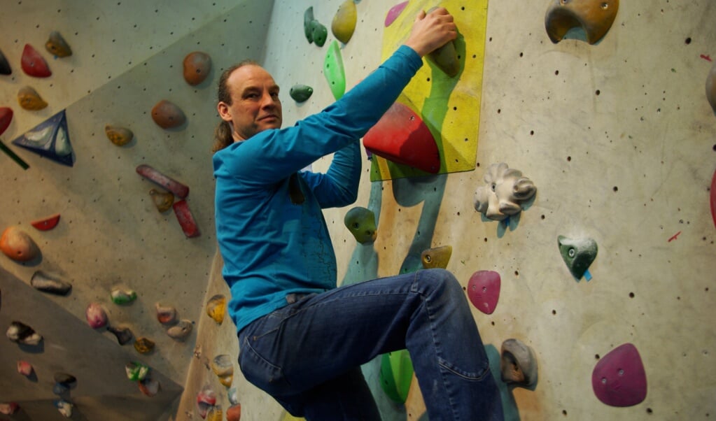 Sander ter Steege staat in het Bouldercentrum Delfts Bleau zelden met zijn rug tegen de muur. 