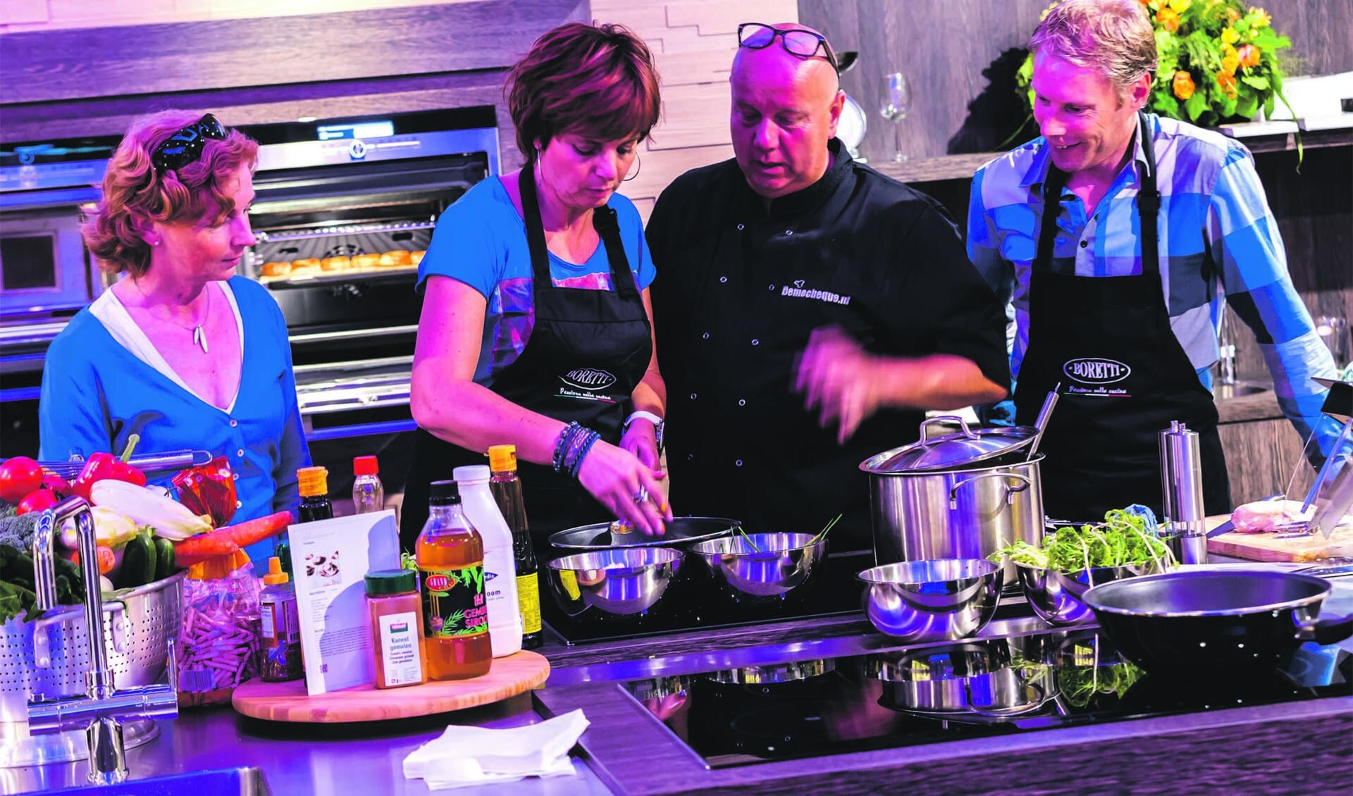 Het live cooking event van Bemmel & Kroon, waarbij de flex-inductie kookplaat en de nieuwste combi-stoomoven worden gedemonstreerd.
