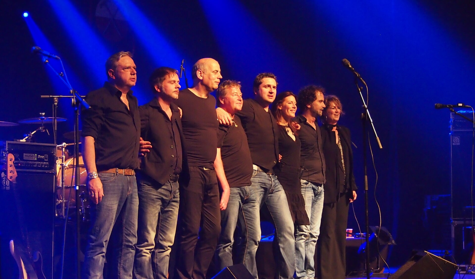 De mannen van Pink Project na een eerder optreden, vorig jaar in Cultuurpodium De Boerderij. 