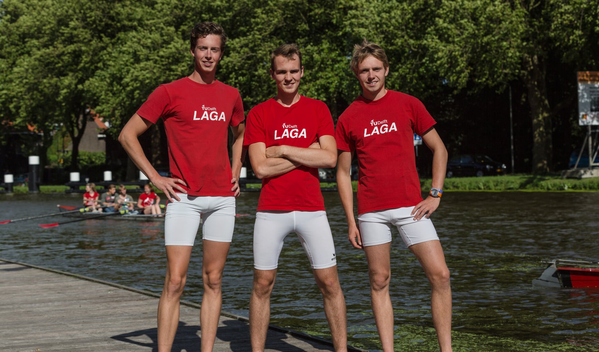 Team Laga, dat tijdens Swim to fight cancer de eer van de roeivereniging hoog gehouden heeft,