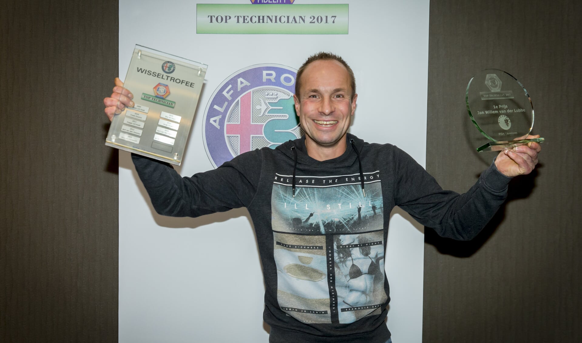 Alfa Romeo monteur Jan Willem van der Lubbe van Preuninger Haagland: Top Technician 2017.