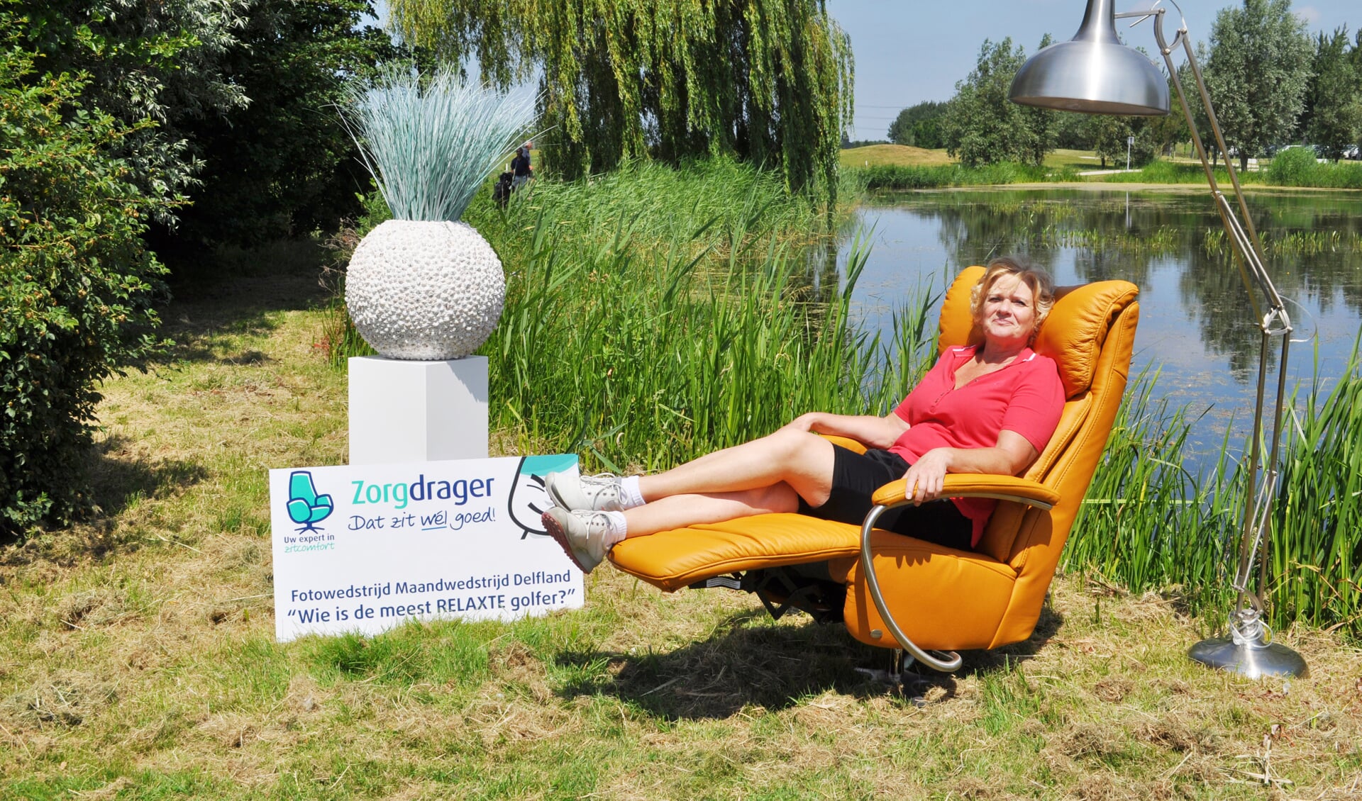 Mevrouw Jeanet Beusekamp was de meest relaxte golfer. (Foto: PR)