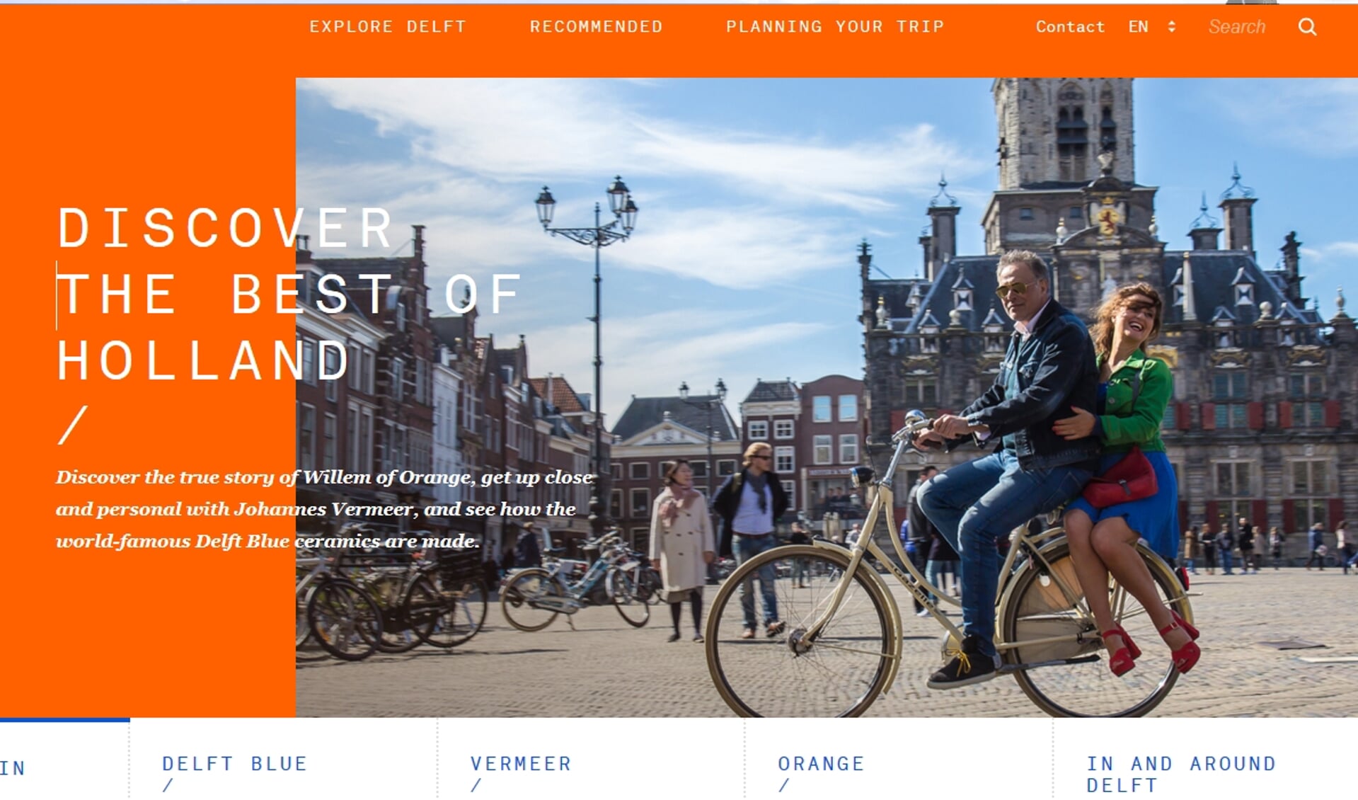 Op de nieuwe site is alle toeristische info over Delft te vinden. (Foto: PR