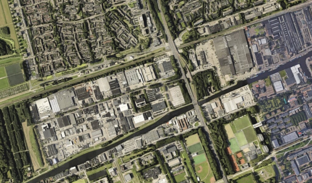 Schieoevers is het grootste bedrijventerrein van Delft. (Foto: Google Maps)