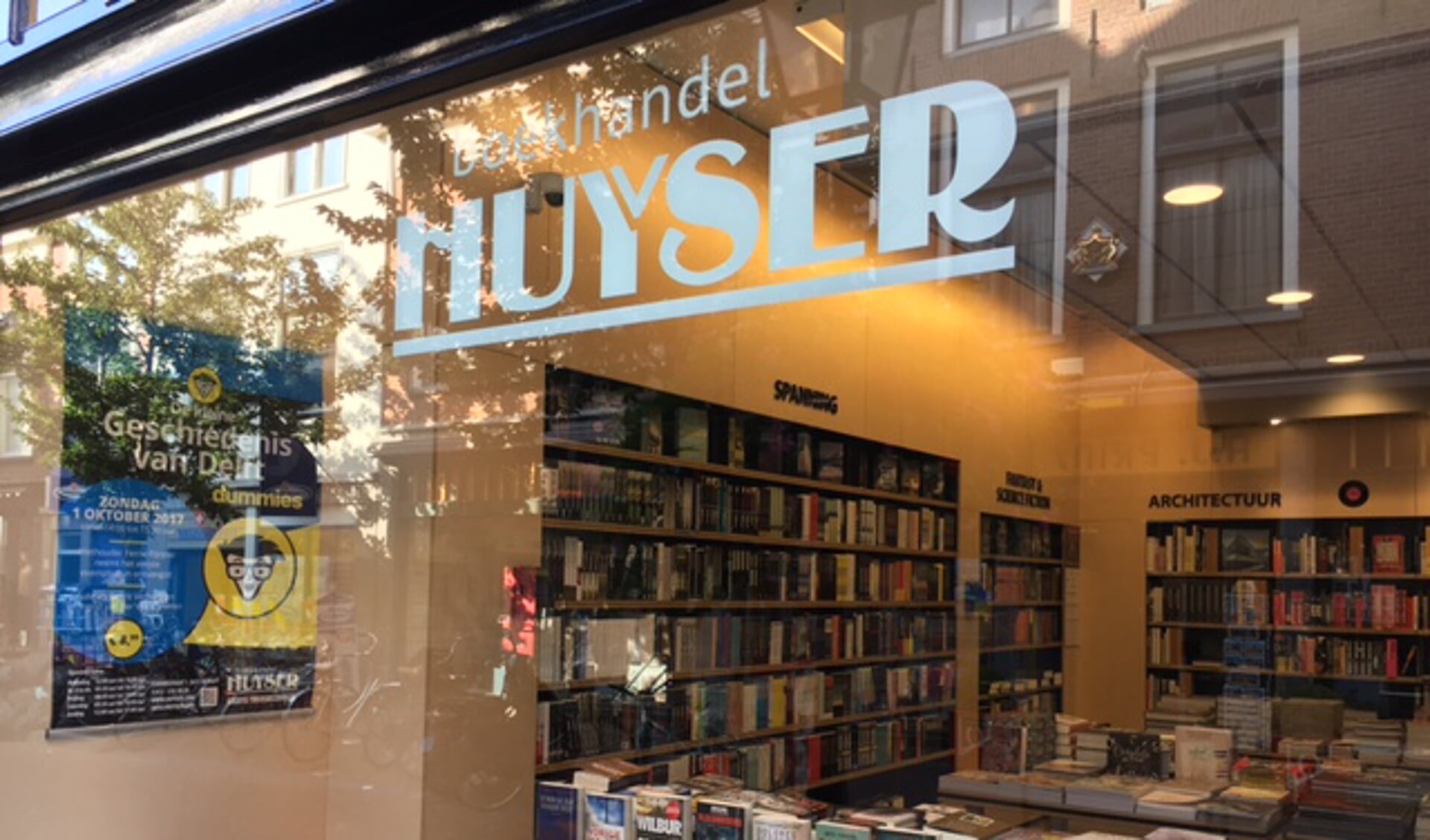 Boekhandel Huyser in de Choorstraat. 