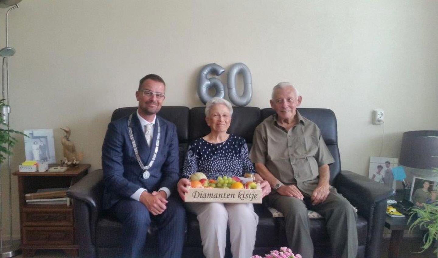 Op 30 augustus was het echtpaar Werner 60 jaar getrouwd. Locoburgemeester De Prez kwam langs met de felicitaties.