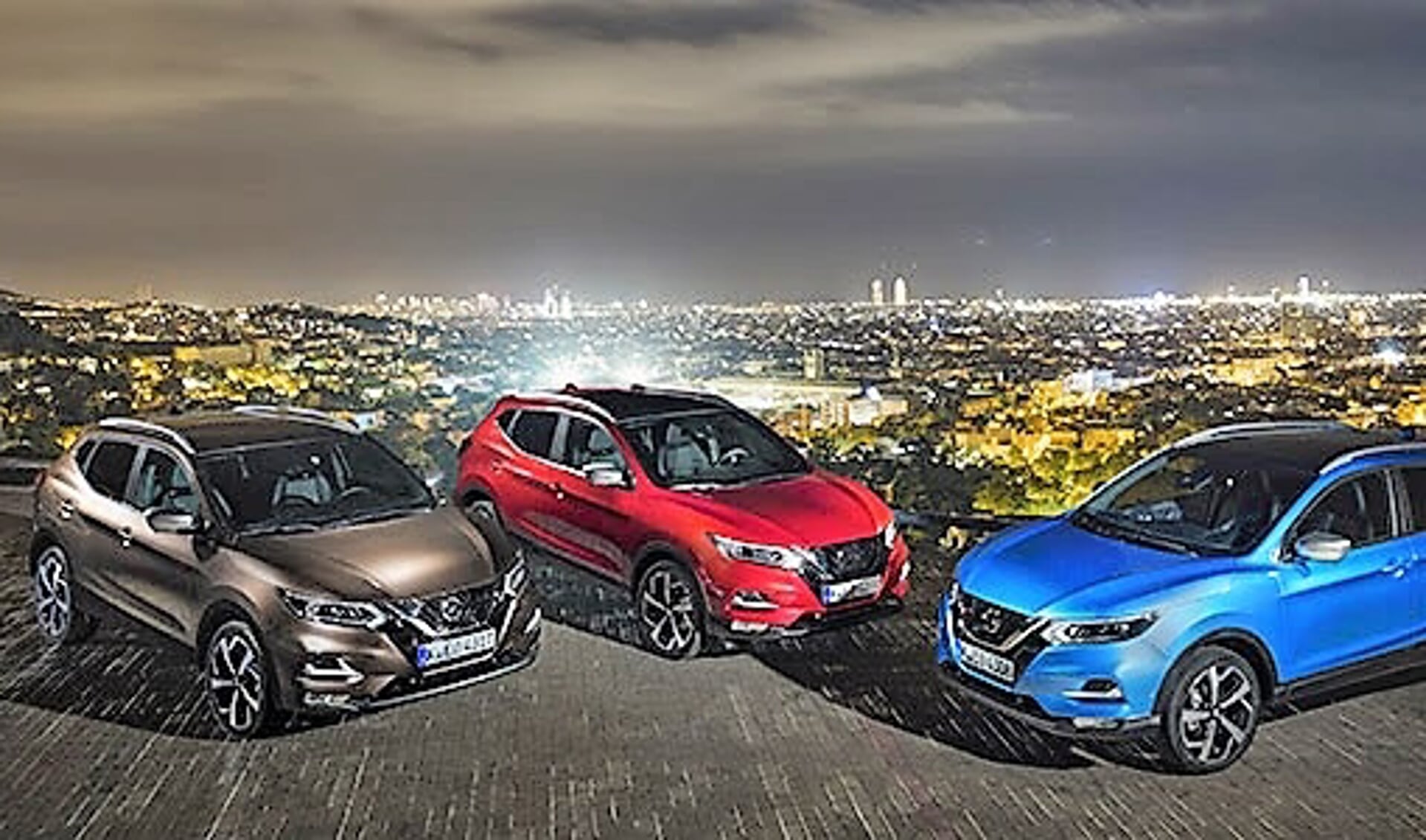 Het volumemodel Nissan Qashqai in drie uitvoeringen.