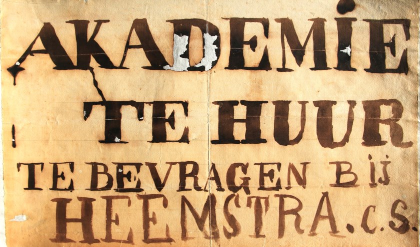 Protestaffiche dat gemaakt werd na sluiting van de Koninklijke Akademie, 1861 (Archief 598, inv.nr1557)