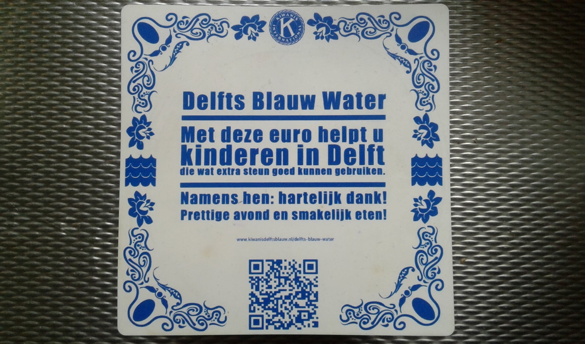Ga voor Delfts Blauw Water met deze onderzetter en draag bij!