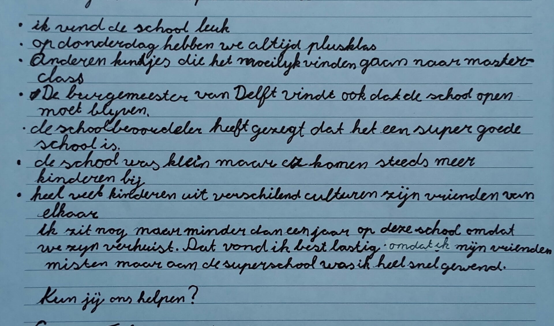 De brief die de 8-jarige Fabian schreef naar premier Mark Rutte
