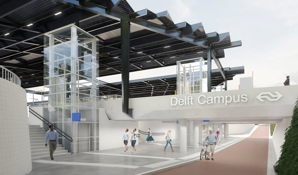 Zo gaat Station Delft Campus er van 2023 uit zien.