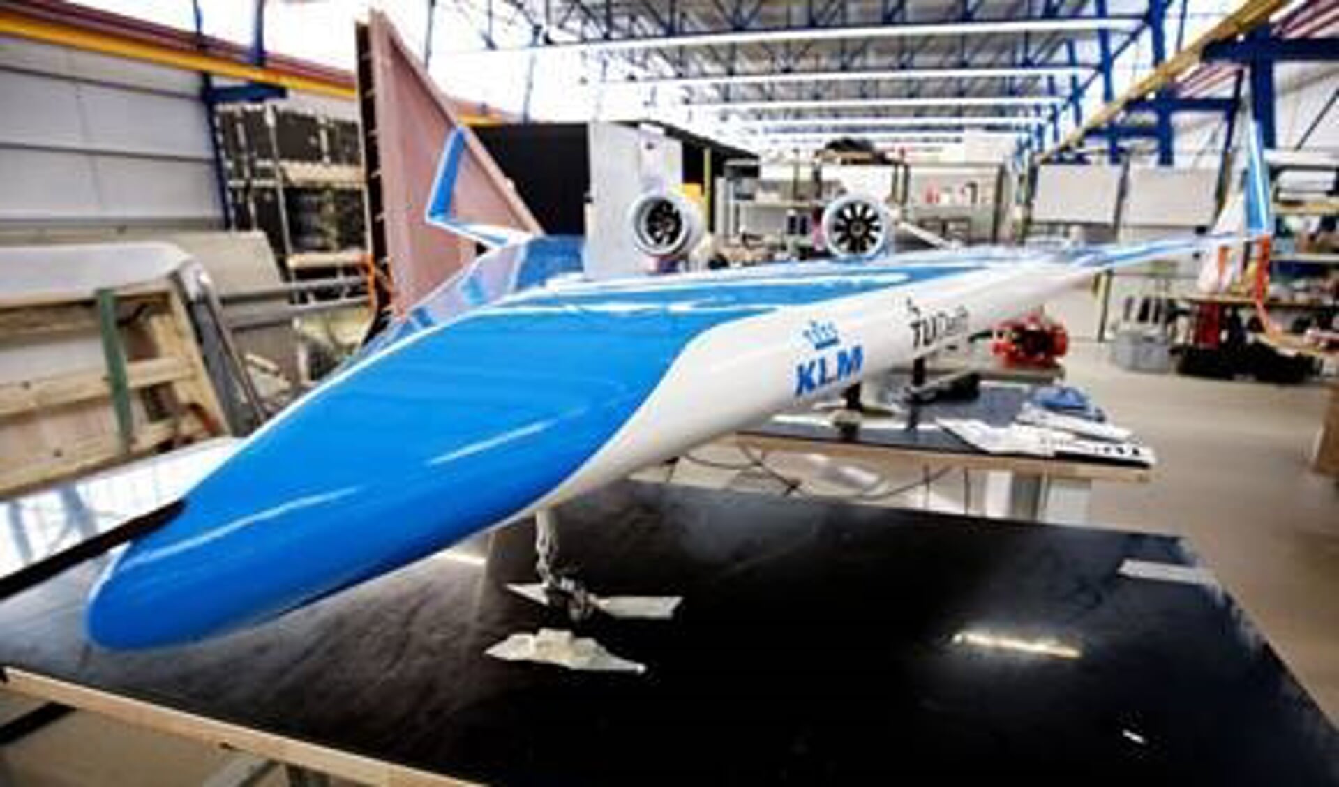 De door studenten van de TU Delft ontworpen Flying-V