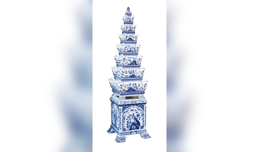 De prachtige originele tulpenvaas, te bewonderen bij Royal Delft