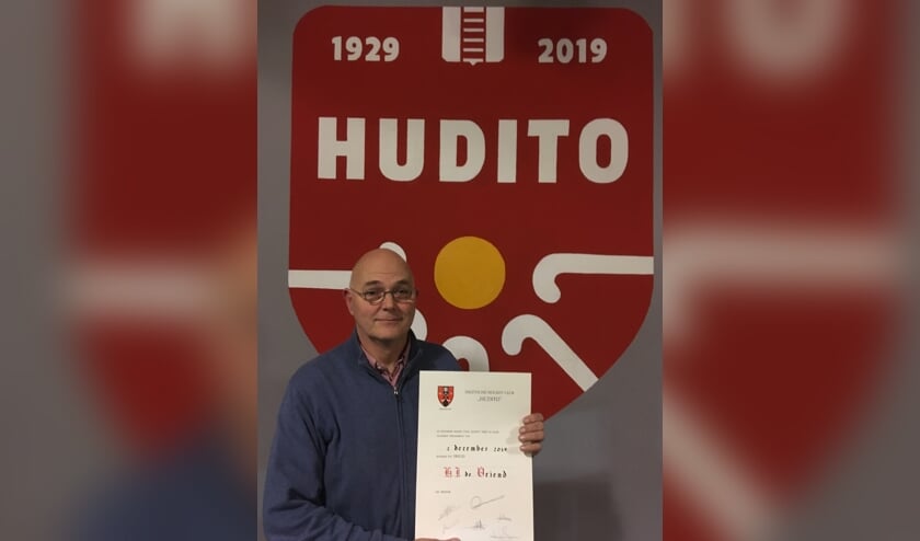 Hajé de Vriend, benoemd tot erelid van Hudito