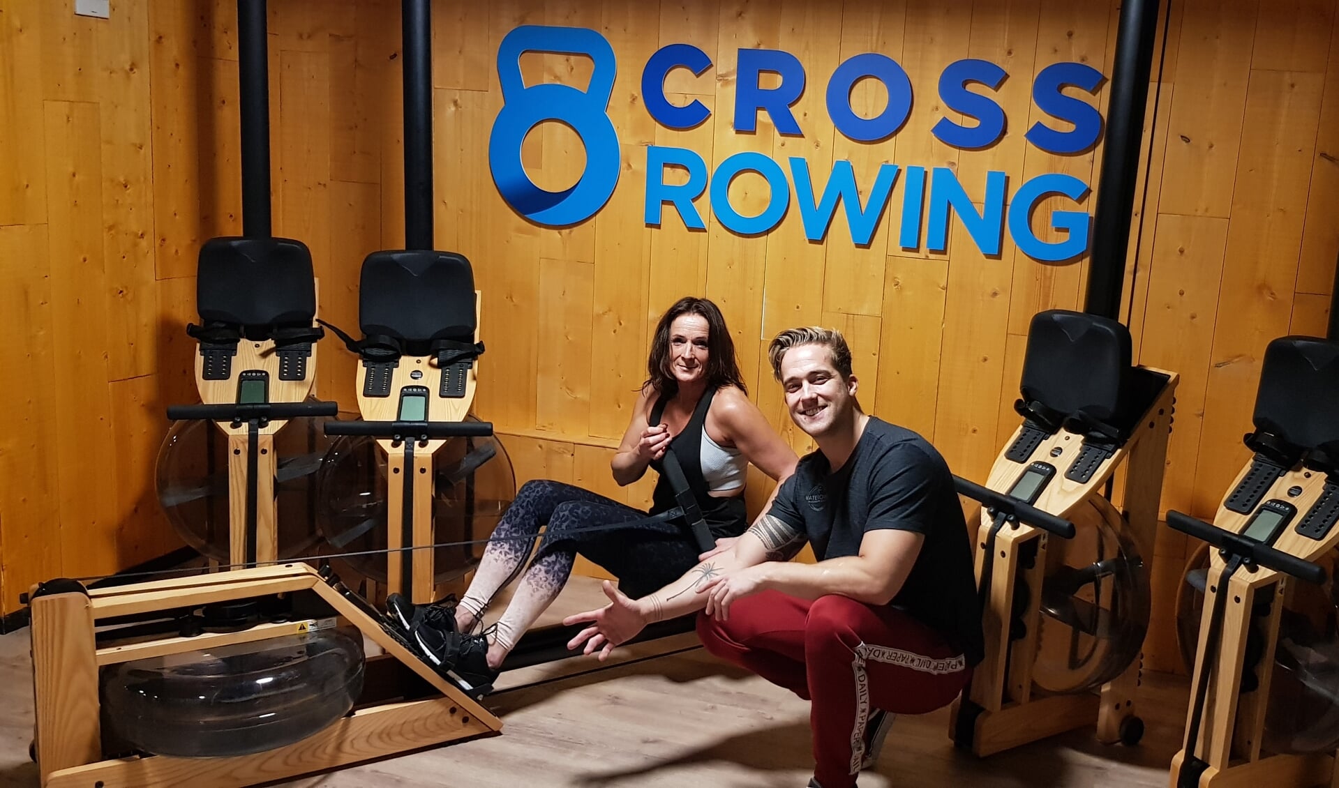 Diego en Susan, moeder en zoon en allebei instructeur Cross Rowing bij SportArt Fitness. (Foto: PR) 