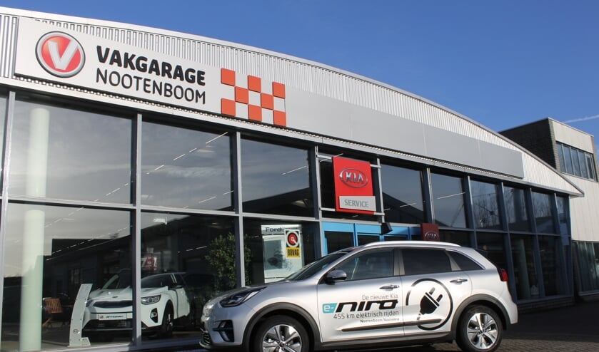 Het bekende Nootenboom-pand met ervoor de KIA e-Niro.