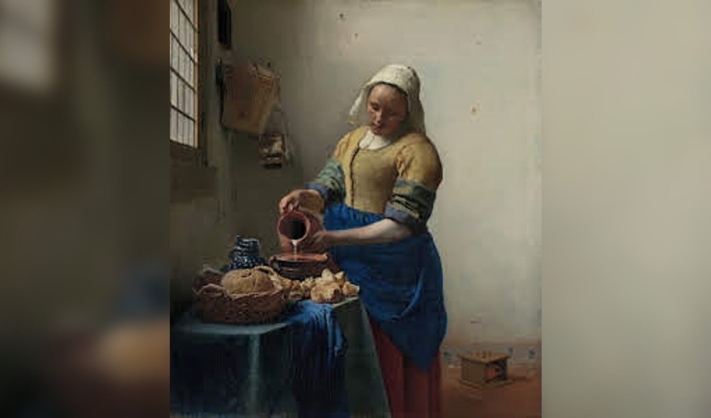 Het originele schilderij van Johannes Vermeer, waarvan een replica te zien is in het Vermeer Centrum Delft.