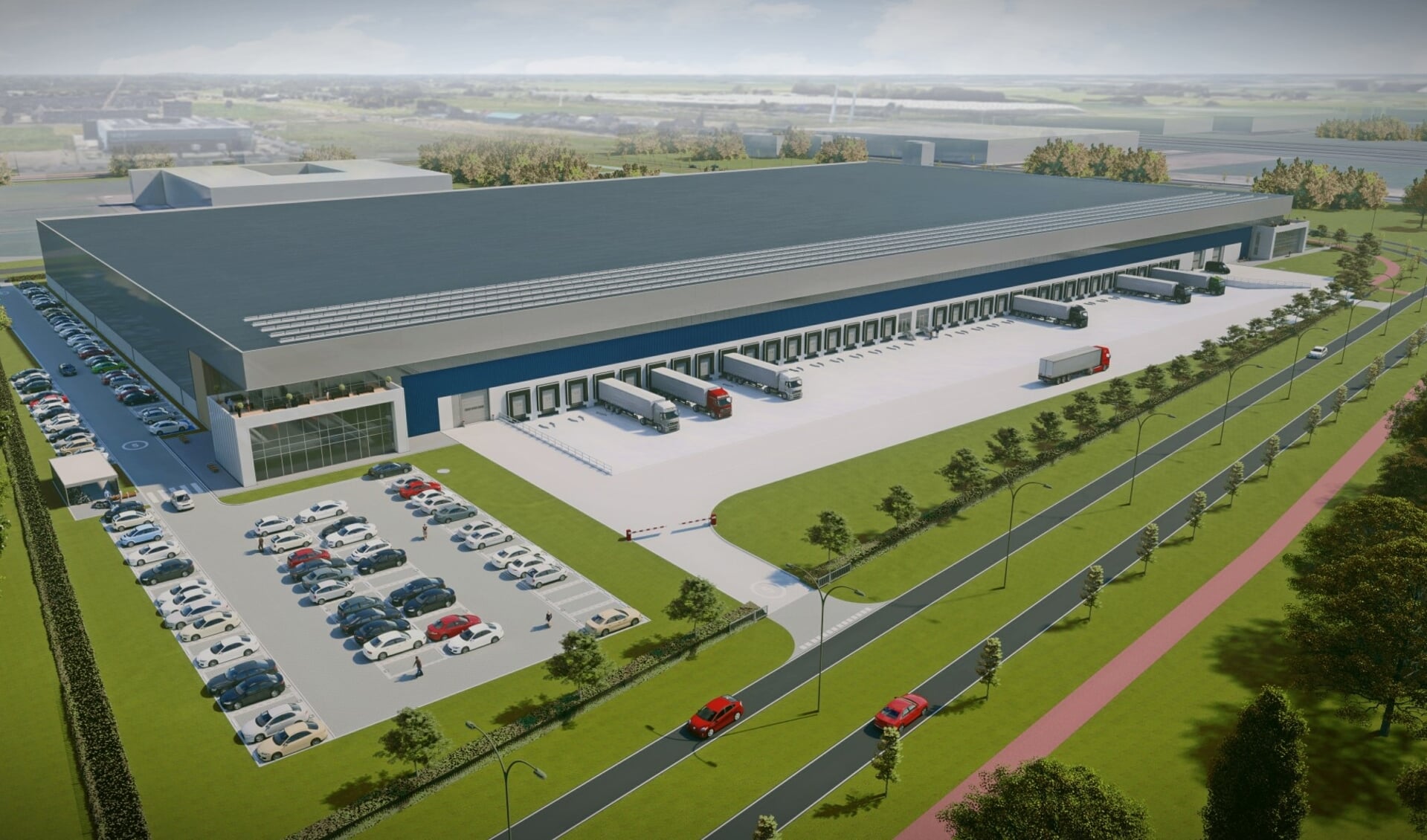  Logistiek dienstverlener Van der Helm opent eind dit jaar een compleet nieuw distributiecentrum in de Harnaschpolder. (Foto: PR)