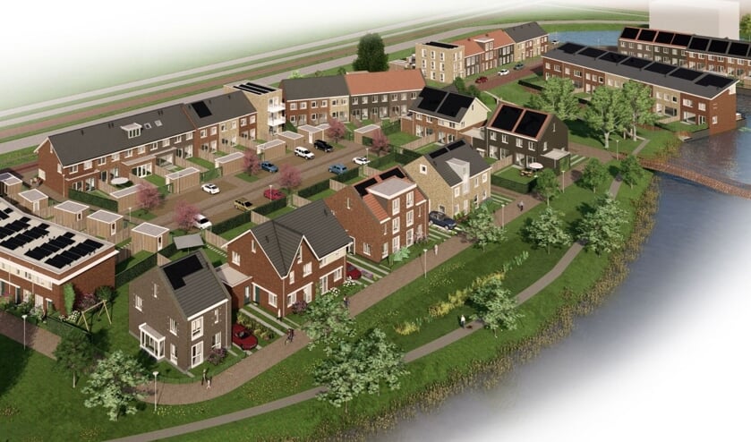Het toekomstbeeld van de woonwijk De Kreek in Den Hoorn. (foto: PR)